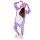 JEDNOROŻEC Fioletowy PIŻAMA Kigurumi Onesie Damskie Męskie L 165-174 cm