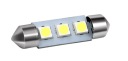ЛАМПОЧКА LED (СВІТЛОДІОД) 3 SMD 5050 C3W C5W C10W C18W ТРУБКА ЗАПОБІЖНИКИ БІЛА 39MM  фото 7