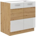 шкаф под раковину 80 см БЕЛЫЙ/ДУБ ДАКАР