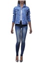 #D967 KATANA DAMSKA Jeans Lampasy KURTKA M