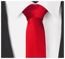 Узкий гладкий мужской галстук RED шириной 6 см с селедкой gs81