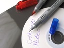 Маркер двусторонний для CD/DVD дисков, маркер водостойкий Toma TO-320 синий