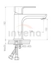 INVENA BATERIA UMYWALKOWA NYKS STOJĄCA CHROM CUBIC Marka Invena