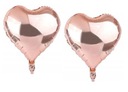 Модные розово-золотые сердечки из фольги Rosegold 2 шт S12