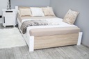 Кровать 3D 120x200 белый дуб сонома каркас массивный