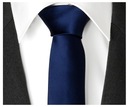 ГЛАДКИЙ ТЕМНО-СИНИЙ жаккардовый мужской галстук для костюма, однотонный RR02