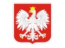 Наклейка на легковой, грузовой автомобиль, окно, Польский орел, Герб Польши *14см