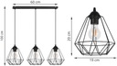 ПОТОЛОЧНЫЙ ПОДВЕСНОЙ СВЕТИЛЬНИК DIAMOND LOFT EDISON РЕТРО