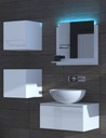 Zestaw mebli łazienkowych szafki meble łazienkowe wiszące lustro A26