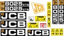 JCB 8025 ZTS НАКЛЕЙКИ + ЛАМИНИРОВАННЫЕ ПИКТОГРАММЫ