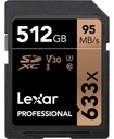 Lexar SDXC 512 ГБ 95 МБ/с UHS-I U3 C10 633x