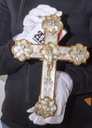 Strieborný pozlátený kríž Misijný kríž ZDOBENÁ klenotníckymi kameňmi Originálnosť originál s overovacím certifikátom