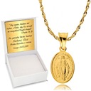 Золотая цепочка-медальон с гравировкой при крещении и причастии