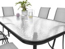 ZESTAW MEBLI OGRODOWYCH SZKLANY STÓŁ 6 KRZESEŁ