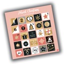 NAKLEJKI ŚWIĄTECZNE ADWENTOWY KALENDARZ 22 10x10 cm