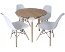 Круглый стол 80 см + 4 стулью цвета