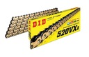ПРИВОДНАЯ ЦЕПЬ DID 520 VX3 520VX3 G&B X-Ring золото 118 звеньев + зажим