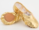 Танцевальные туфли для балерин, кожаные балетки, размер 33, ЗОЛОТО