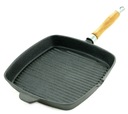 PATELNIA GRILLOWA ŻELIWNA 26 CM Z ODKRĘCANĄ RĄCZKĄ