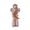 Figurka Ceramiczna Anioł Aniołek NA CHRZEST GRAWER Kolor odcienie brązu i beżu
