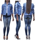 #D967 Куртка женская KATANA Jeans Stripes S