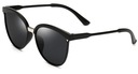 Классические черные солнцезащитные очки-авиаторы «кошачий глаз»