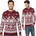 СИНИЙ РОЖДЕСТВЕНСКИЙ ДЖЕМПЕР С НОРВЕЖСКИМ ОЛЕНЕМ XXL