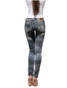 #407 Spodnie Jeans Rurki Wzory kobiece M / 28