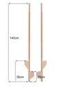 ŠTETCE 140cm pre DETI DREVENÁ BALANS ZÁBAVA Značka AZZAP