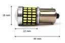 P21W DIODO LUMINOSO LED BA15S 12-24V CANBUS 2100 LM BLANCA B.MOCNA 