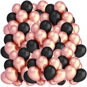 Воздушные шары на день рождения, черная гирлянда из воздушных шаров из розового золота