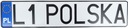 Польская рельефная пластина для регистрационных рамок