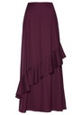 G4713 ТЕМНО-ФИОЛЕТОВАЯ ШИФОНОВАЯ ЮБКА, размер 46