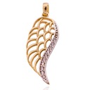 КРЫЛО АНГЕЛА С ЗОЛОТЫМ КРЫЛОМ С ЦИРКОНИЯМИ СВАДЬБА