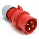 Вилка питания PCE SHARK IP44 16A 4P 400V 014-6