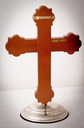 Strieborný pozlátený kríž Misijný kríž ZDOBENÁ klenotníckymi kameňmi Výška produktu 33 cm