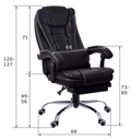 Регулируемый офисный стул BLACK FBK4R с подставкой для ног