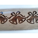 ДЕРЕВЯННЫЙ ВАЛИК ДЛЯ НАНЕСЕНИЯ УЗОРА РОЖДЕСТВЕНСКИХ КОЛОКОЛЬЧИКОВ