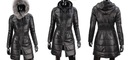 Dámsky kožený kabát Zimný DORJAN SYL450_2 XS Dominujúca farba čierna