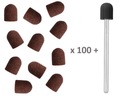 100 x KAPTUREK ŚCIERNY 13 mm # 180 + NOŚNIK