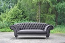 Sofa Pikowana Chesterfield Glamour Fabia 3 os. Głębokość mebla 90 cm