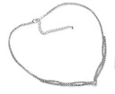 Серебряное ожерелье-чокер с чешскими кристаллами Kiara для свадебного платья для выпускного вечера