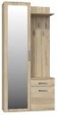 ДУО ШКАФ, ЗЕРКАЛО, ВЕШАЛКА, ДУБ СОНОМА