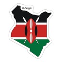 Наклейка на чемодан КЕНИЯ Авто Мото Флаг