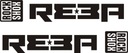Наклейка REBA ROCK SHOX на амортизатор 135-2C