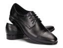 Мужские деловые туфли черные из натуральной кожи W-18, размер 42