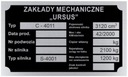ТАБЛИЧКА URSUS C 4011 C4011