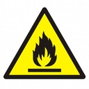 Легковоспламеняющиеся вещества ФОЛЬГОВАЯ наклейка 5,25х5,25