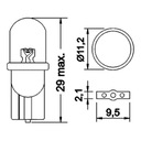 LUZ DIODO LUMINOSO LED T10 W5W W3W MATE BLANCA FRÍA 12V X10 