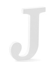 ДЕРЕВЯННАЯ БУКВА J СТОЯЩАЯ БЕЛАЯ 3D-20СМ СВАДЬБА